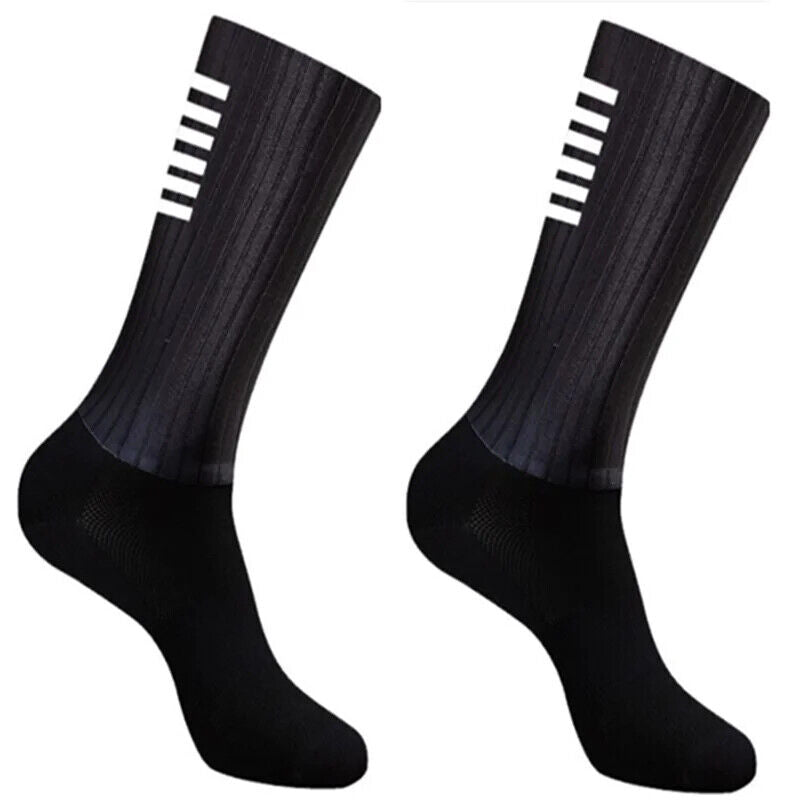 Aero Mens Cycling Socks anti Slip Silicone Unisex Bicycle Running Bike Socks