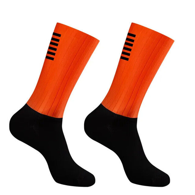 Aero Mens Cycling Socks anti Slip Silicone Unisex Bicycle Running Bike Socks