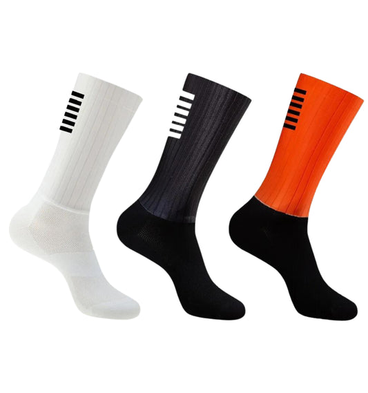 Aero Mens Cycling Socks anti Slip Silicone Unisex Bicycle Running Bike Socks