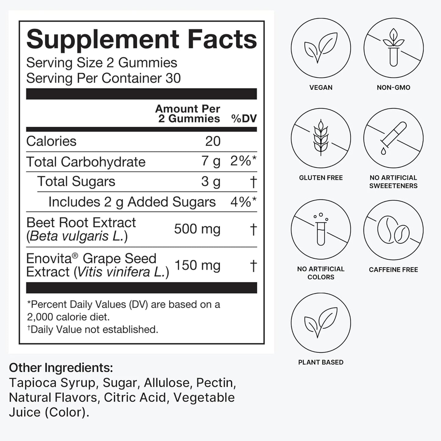 Superbeets by  Heart Gummies, Blood Pressure Support, Strawberry Flavor, 60 Count