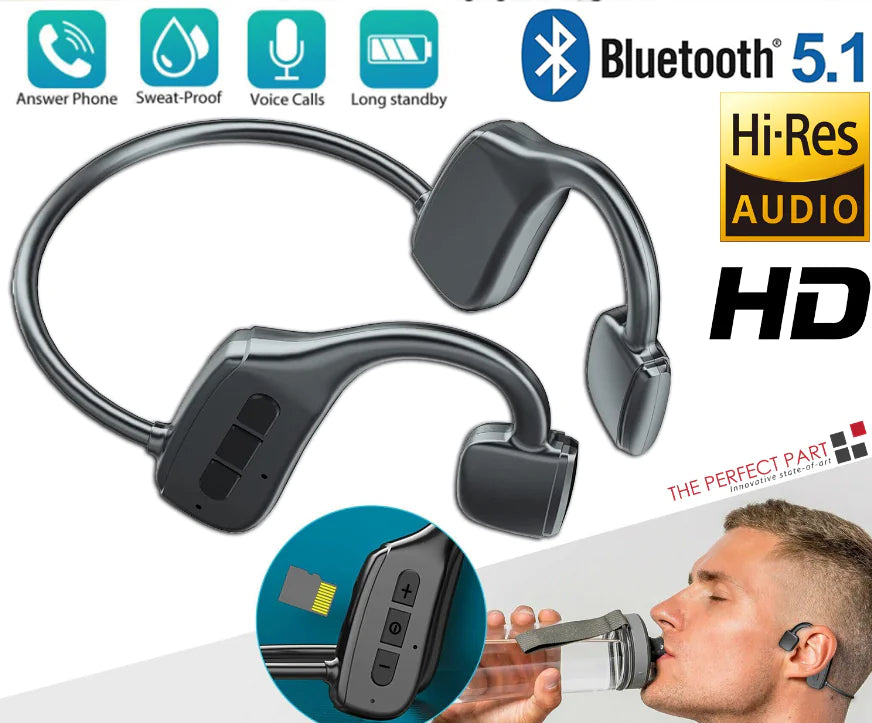 Bone Conduction Headphones Bluetooth 5.1 Wireless Headset