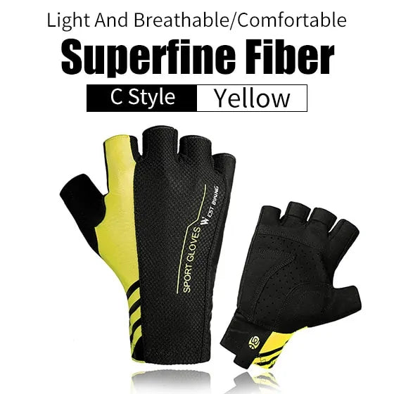 West Biking Half Finger Anti Slip Shockproof Cycling Gloves