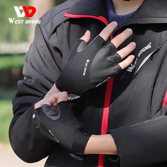 West Biking Half Finger Anti Slip Shockproof Cycling Gloves