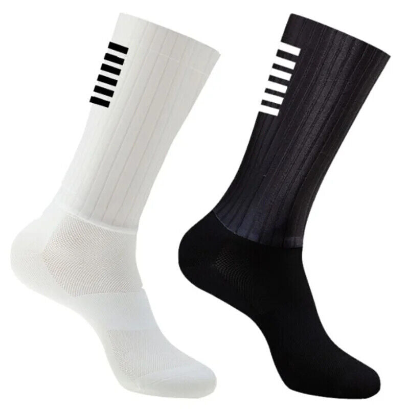 Aero Mens Cycling Socks anti Slip Silicone Unisex Bicycle Running Bike Socks